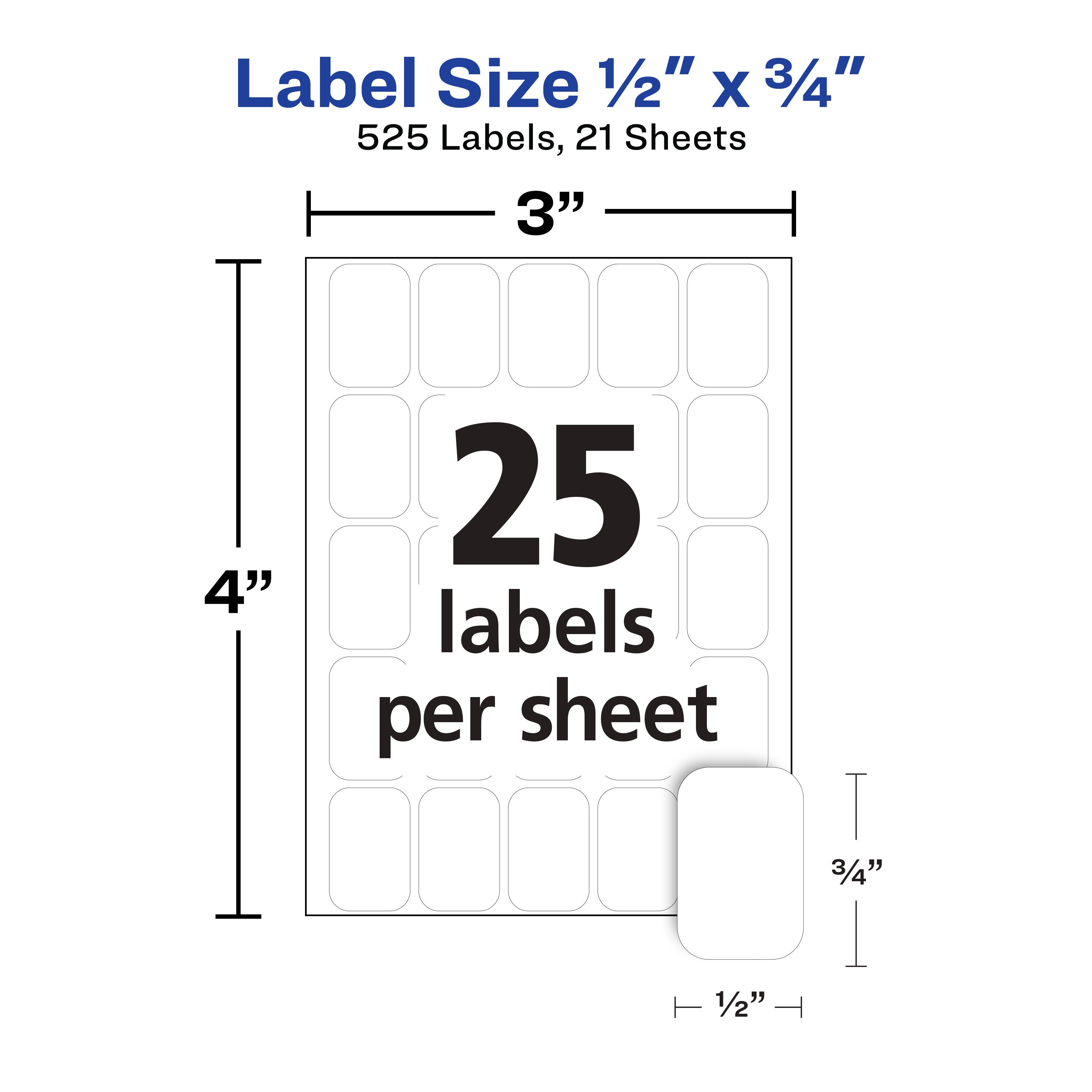 Removable Labels, 1/2